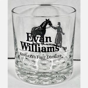 Set of 4 Evan Williams Kentucky's First Distiller Bourbon Rocks Glasses